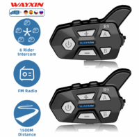 2 Rider, Motorcycle Intercom Helmet Headsets, FM Radio, BT5.0, R9 Model - Image 12