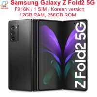 Original Samsung Galaxy Z Flold 2 Fold2 5G F916N 7.6" Foldable AMOLED 12GB RAM 256GB ROM NFC Snapdragon 5G Cell Phone