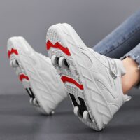 Kids Roller Sneakers Flying Shoe Outdoor Skating Detachable Skate Running Shoes Sport Gift Double Row Indoor Blade Beginner