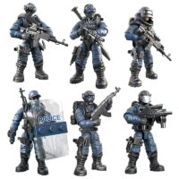 Military Army World War WW2 SWAT Soldiers Police Figures Building Blocks Bricks Learning Toys For Children Gift - Image 2