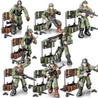 Military Army World War WW2 SWAT Soldiers Police Figures Building Blocks Bricks Learning Toys For Children Gift - Image 5