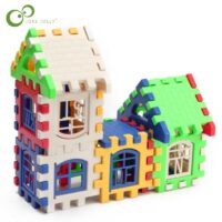 24pcs Building Blocks Kid House Building Blocks Construction Developmental Toy Set 3D Bricks Toy Construction Bricks