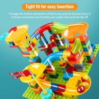 36-186PCS Big Size Marble Race Run Particle Scenes LED Light Slide Funnel Ferris Wheel Building Blocks City Brick Toy For Kids - Image 6