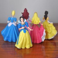 5pcs/lot Disney Princess Snow White Belle Sleeping Beauty Princess Doll Ornaments Decorations Action Figures Toys For Kids Gifts - Image 2