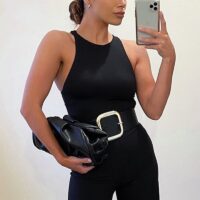 Body cotton Tops Streetwear Bodysuits suit clothes catsuit size O Neck Summer Sleeveless Sexy Bodysuit Women Off Shoulder