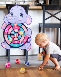 Children Cartoon Animal Dart Board Sticky Ball Rabbit Family Interactive Educational Toy Gift