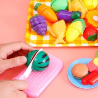 Cutting Play Food Toy for Kids Kitchen Pretend Fruit &Vegetables Accessories Educational Toy Food kit for Toddler Children Gift - Image 2