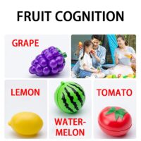 Cutting Play Food Toy for Kids Kitchen Pretend Fruit &Vegetables Accessories Educational Toy Food kit for Toddler Children Gift - Image 4