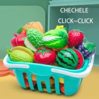 Cutting Play Food Toy for Kids Kitchen Pretend Fruit &Vegetables Accessories Educational Toy Food kit for Toddler Children Gift - Image 6