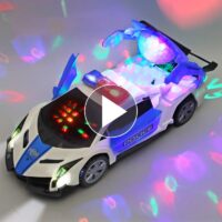 Electric dancing deformation rotating universal police car toy car boy toy child kid girl car birthday gift