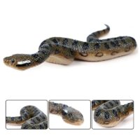Fake Realistic Rubber Toy Snake North US Green Anaconda Scary Halloween to Scare Birds Props - Image 2