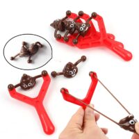 Funny Fake Poop Ejection Toys Kids Slingshot Poop Kits Antistress Catapult Adult Children Vent Novelty Prank Toy Stress Reliever
