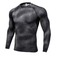 Winter Men Long Sleeve Running Sports T Shirt Clothing Mens Thermal Muscle Bodybuilding Gym Compression Quick dry Tights Shirt - Image 5