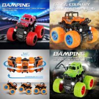 Toys Car Monster Truck Four-wheel Drive Vehicle Stunt Dump Car Inertia Car Toy Dinosaur Pull Back Children Toy Boy Girl Gift - Image 3