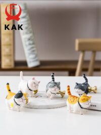 Cat-shaped Drawer Knobs Wall Hooks Brass Furniture Handle Cabinet Handle and Knobs Rein Kids Room Decorative Handle Hardware - Image 2
