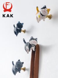 Cat-shaped Drawer Knobs Wall Hooks Brass Furniture Handle Cabinet Handle and Knobs Rein Kids Room Decorative Handle Hardware - Image 3