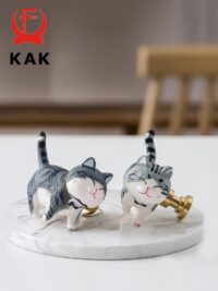 Cat-shaped Drawer Knobs Wall Hooks Brass Furniture Handle Cabinet Handle and Knobs Rein Kids Room Decorative Handle Hardware