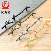 Fashion Tree Branch Furniture Handle 96mm 128mm Black Silver Bronze Kitchen Cabinet Handles Drawer Knobs Door Pulls Hardware