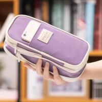 Purple Pencil Cases Large Capacity Pen Bag Pouch Holder Box for Girls Office Student Stationery Organizer School Supplies - Image 6