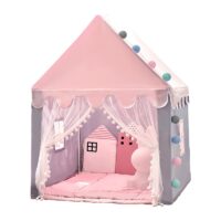 Large Children Toy Tent 1.35M Wigwam Folding Kids Tents Tipi Baby Play House Girls Pink Princess Castle Child Room Decor