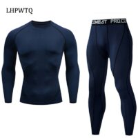 Quick Dry Men's Thermal underwear Sets Running Compression Sport Suits Basketball Tights Clothes Gym Fitness Jogging Sportswear