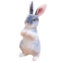 Realistic Cute White Plush Rabbits Lifelike Animal Photo Props Bunny Simulation Rabbit Toy Model Birthday Gift - Image 4