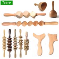 New Wooden Abdomen Massager Multifunctional Fitness Roller Stick Muscle Relax Tool Body Anti Cellulite Waist Massage Adult