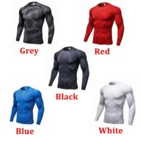 Winter Men Long Sleeve Running Sports T Shirt Clothing Mens Thermal Muscle Bodybuilding Gym Compression Quick dry Tights Shirt - Image 2