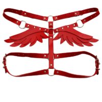 Sexy Lingerie Leather Harness Angel Wing Gothic Vitality Harajuku Waist Belt Garter Waistband Harness Punk Rave Garter - Image 6