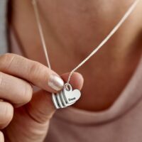 Mother's Day Gift Personalized Love Heart Shape Pendant Necklace Custom Name For Women Mom