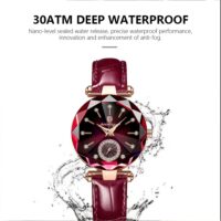 Women Watches Fashion Diamond Dial Leather Quartz Watch Top Brand Luxury Waterproof Ladies Wristwatch Girlfriend Gift - Image 3