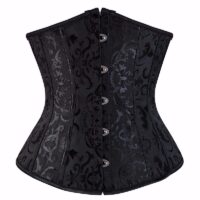 Women Gothic Sexy Satin Under bust Corset Bustier Waist Cincher Slimming Body Shaper Corselet Lingerie Plus Size