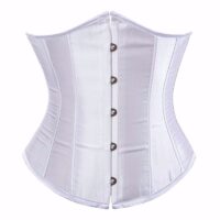 Women Gothic Sexy Satin Under bust Corset Bustier Waist Cincher Slimming Body Shaper Corselet Lingerie Plus Size - Image 5
