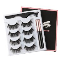 Natural Long 3D Magnetic Eyelashes Set with Magnetic Lashes Applicator and Eyeliner Soft and Handmade Faux Mink Eyelashes - Image 3