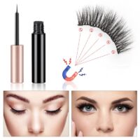 Natural Long 3D Magnetic Eyelashes Set with Magnetic Lashes Applicator and Eyeliner Soft and Handmade Faux Mink Eyelashes - Image 5