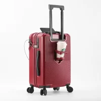 Durable Luggage Sets Suitcase Front Open TSA Lock USB Spinner Wheel Charging Men Carry-On Travel - Image 3
